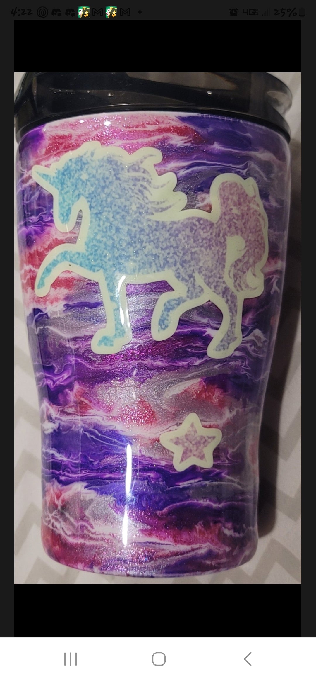 Decals, gems, bee's, lights or full glitter on any tumbler